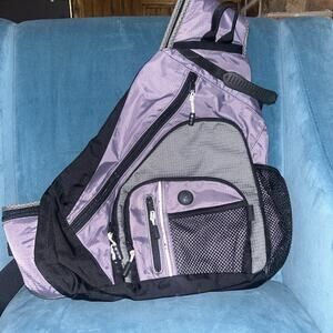 LL Bean Nylon Sling Bag Stowaway Backpack Crossbody Unisex